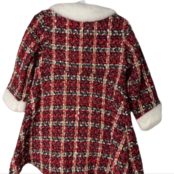 Blueberi Boulevard Girl Red and White Plaid Coat Size 6🔥5$ If You Get Bundle🔥 - Picture 2 of 4